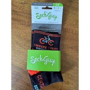 NWT SockGuy Century Cycles Bicycle Shop Socks S/M Made in USA